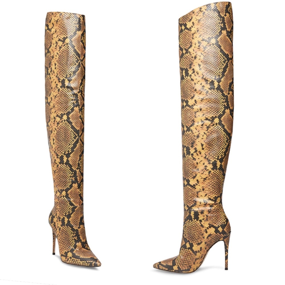 Steve Madden Reptile Embossed Over the Knee Boot